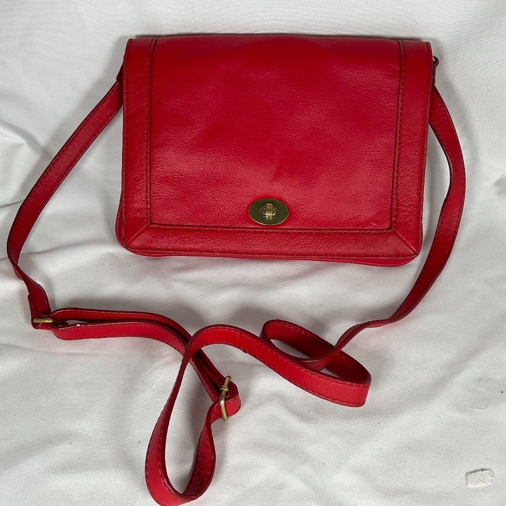 NWT J. Crew red leather handbag, shoulder bag
